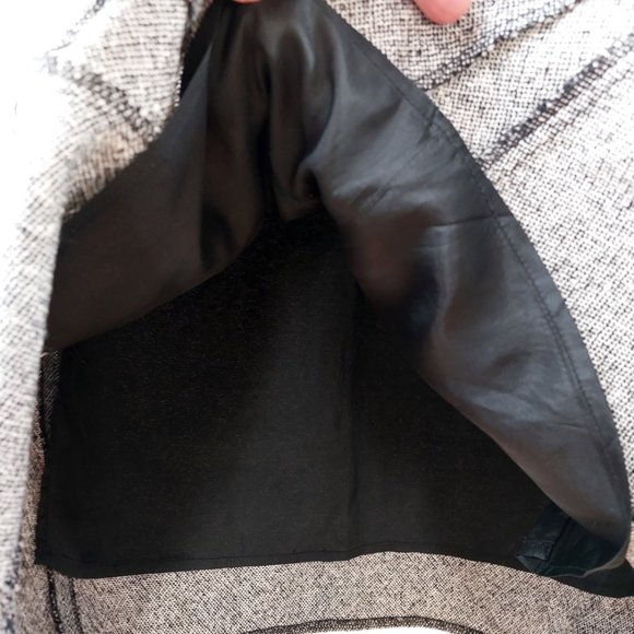 Classic Wool Tweed Lined Skirt - Flounce Fishtail Tulip Trumpet - Size 0 / XS - Picture 7 of 10